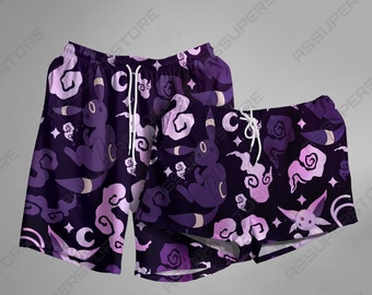 Espeon Umbreon Hawaiian Shorts Summer Fun Espeon Umbreon Hawaiian Short Gift