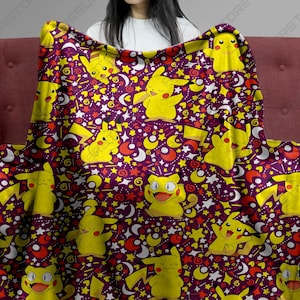 Pikachu Fleece Deken Leuke Vintage Stijl Gezellige Deken Gooien Kerst Baby Familie Deken Home Decor Pikachu Deken Cadeau