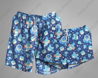 Mudkip Wooper HawaiianShorts Summer Fun Wooper Shorts Mudkip Short Gift