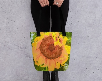 Sunflower Tote Bag, Blumentasche, Canvas Tasche, Blumentasche, Geschenk für sie, Muttertagsgeschenk, Geschenk für Mama,