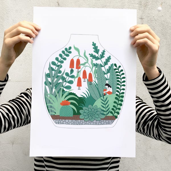 Terrarium Painting Etsy