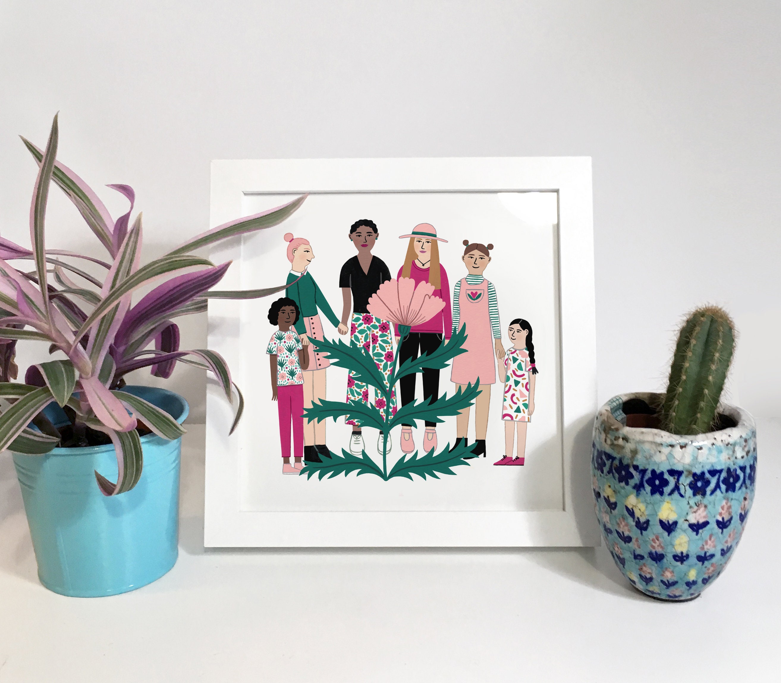 Girl Power Art Print Girl Power Wall Art Home Decor Fashion Etsy