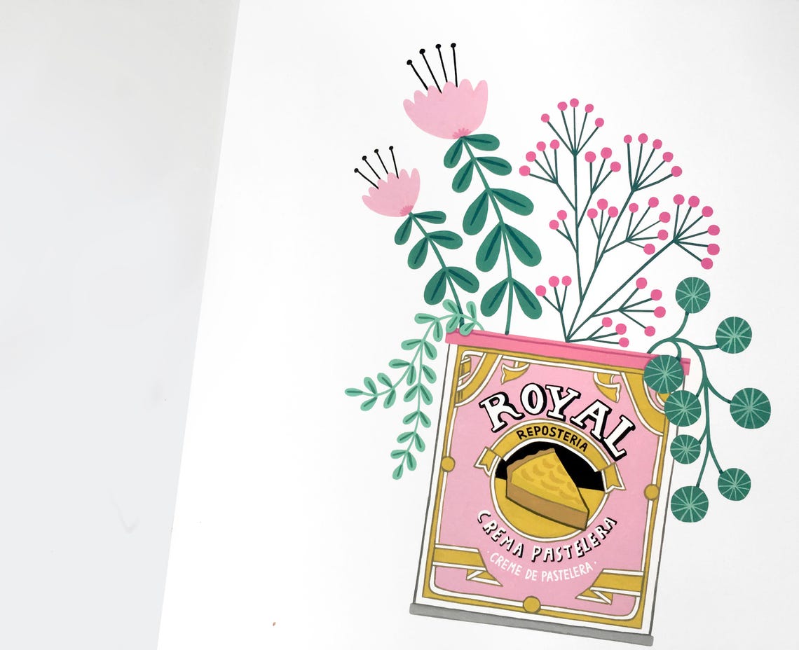 Art Print A4 Pink Natives - Typoflora main image 0