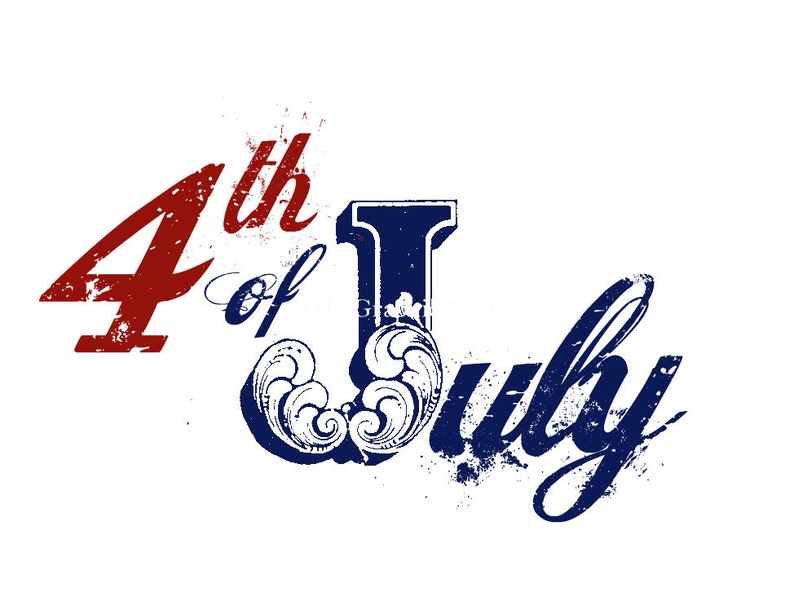 4th of July Word Art. Digital Files - Etsy