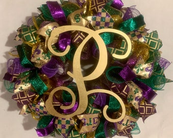 Mardi Gras Wreath Etsy