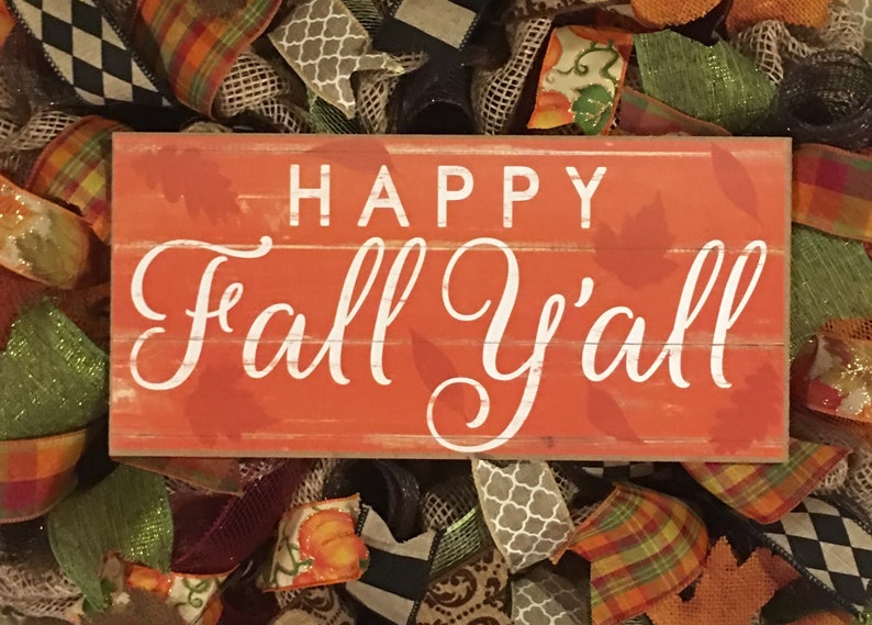 Happy Fall y/'all wreath wreath Fall decor fall wreaths Thanksgiving wreath wreaths fall wreath fall mesh wreath Fall wreath
