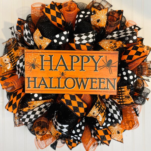 Halloween wreath, Halloween wreath, Halloween wreaths, wreath, Halloween decor, Halloween door decor, Halloween, wreath, fall wreath, w