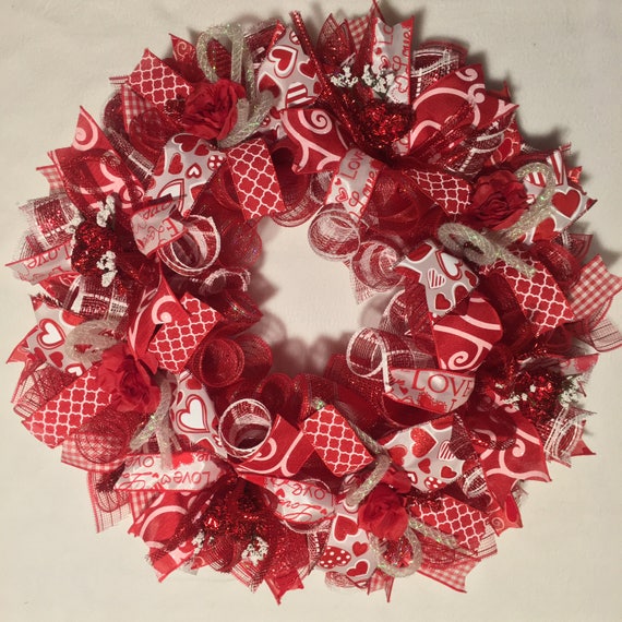 Valentine Wreath Valentine Wreaths Valentines Day Wreath Valentine Wreaths Valentine S Day Wreaths Heart Wreath Red And White Wreath