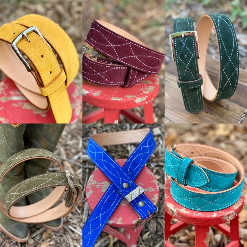 CBelt -5760 - Suede Belt- Purple