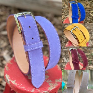 Suede Belt, Roughout Leather Belt