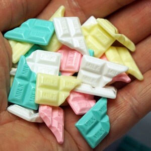 CHOCOLATE PIECES, Pastel COLORS, Dollhouse Sweets, Small Gift For Kids