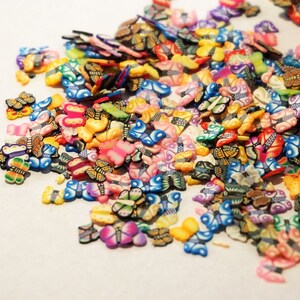Butterfly Fimo Slices: 1000 Pcs 3D Nail Art Charms