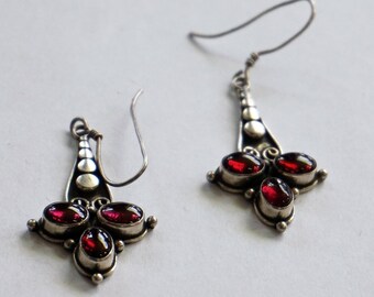 Garnet .925 Sterling Silver Earrings from Bali main image 1