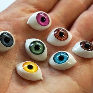 RESIN OVAL EYES For Doll Modeling, Halloween Craft, Diy Flat Back Cabochons, Dolls Eyeballs, 16 mm Plastic Eyes, Small Gift Idea For Kids