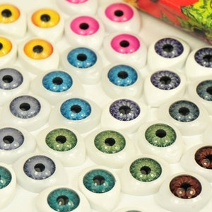 RESIN OVAL EYES For Doll Modeling, Halloween Craft, Diy Flat Back Cabochons, Dolls Eyeballs, 16 mm Plastic Eyes, Small Gift Idea For Kids