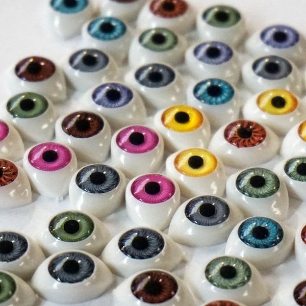 RESIN Oval EYES For DOLLS Eyeballs Flat Back Cabochons Dolls Accessories Diy Eyeballs Scrapbooking Embellishments Cell Phone Case Kids Gift