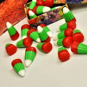 CHRISTMAS CANDY Corn, DIY Candy Cabochons, Candy Corns For Christmas Craft, 10 Pcs in Gift Box, Small Gift Idea For Kids, Christmas Gift