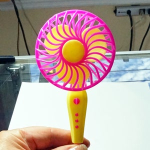 DOLLHOUSE FAN MINIATURE, Dollhouse Accessory, Standing Fan, Birthday Gift For Kids, Gift In Bag, Dolls Fan Toy, Holiday Small Gift For Girls