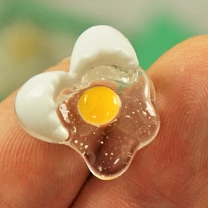 BROKEN EGG DOLLHOUSE Miniatures, Flatback mini eggs, Small gift for kids
