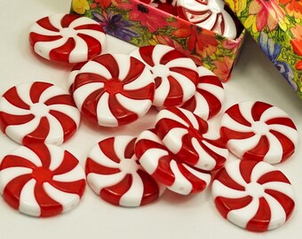 Peppermint Candy Christmas Ornament, Resin Xmas Garland Pendants in Gift Box