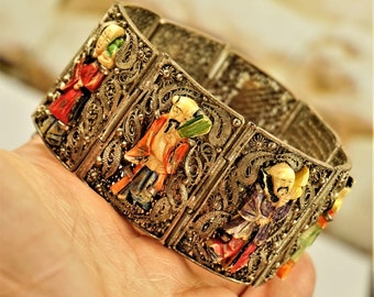 1880s vintage antique フランス ブレスレット france Vintage Accesarries / Siliver Chain Bracelet - FRANCE