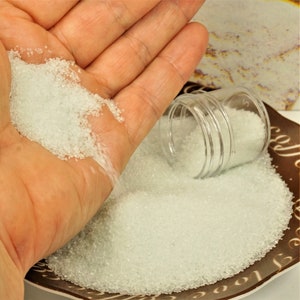 FAKE GRANULATED SUGAR For Craft, Plastic Glass Sugar, Dollhouse Food, 1/2 Oz Small Plastic Jar, Diy Gift Idea For Kids, Lifelike Sugar