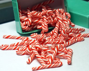 MINI CANDY CANES for Christmas Craft, Dollhouse Miniatures, Gift for kids