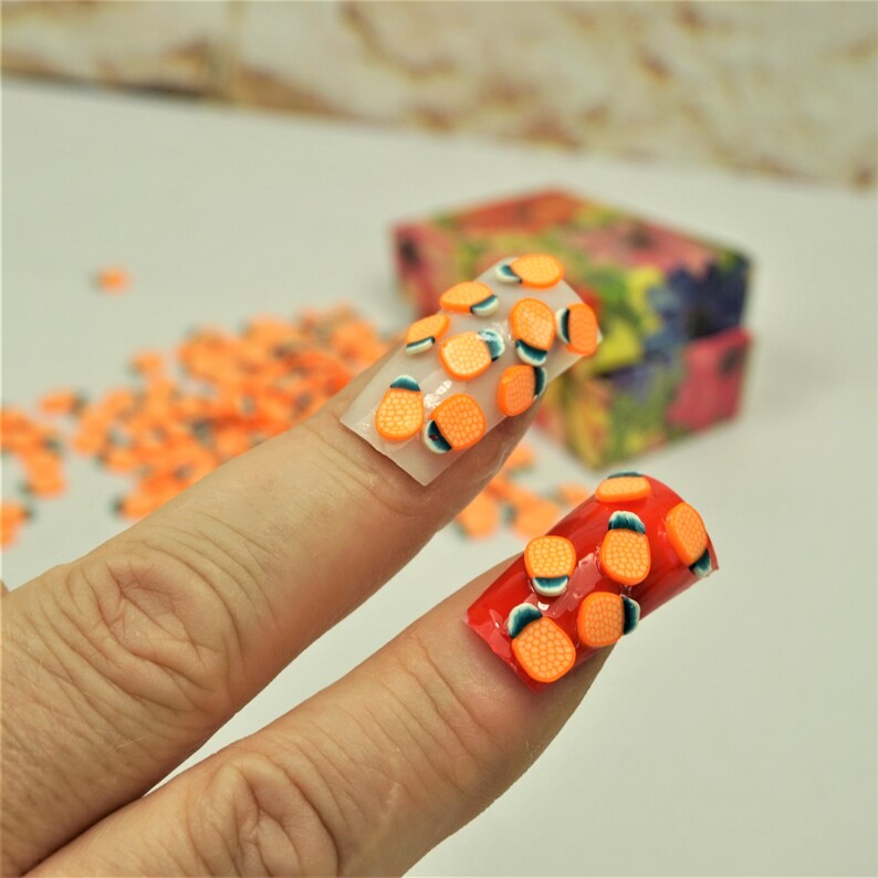 Pineapple Fimo Slices Nail Charms 50 Pcs In Gift Box 3d Nail Art Pineapple Charms For Craft Small Gift Idea For Kids Small Gift For Women Paper Party Kids Craft Supplies