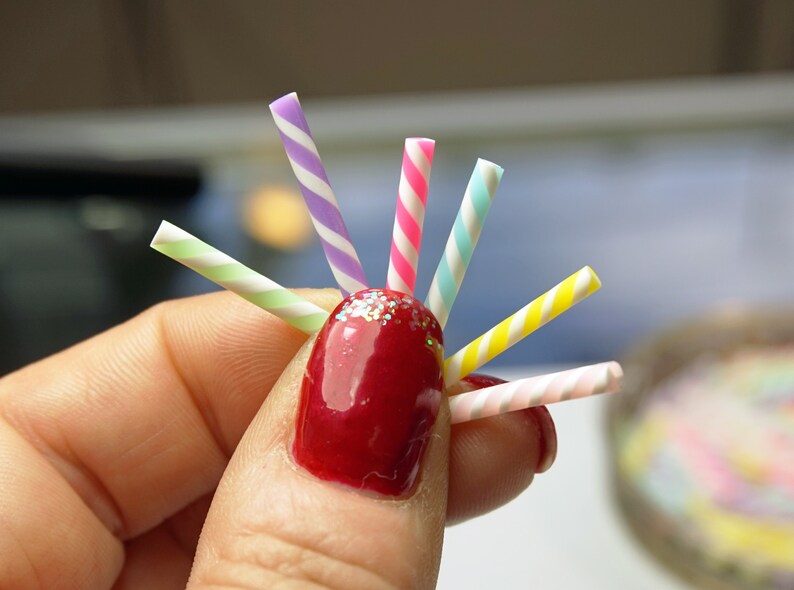 Mini TWISTED CANDY STICKS Cabochons Slime Charms Multicolor Etsy