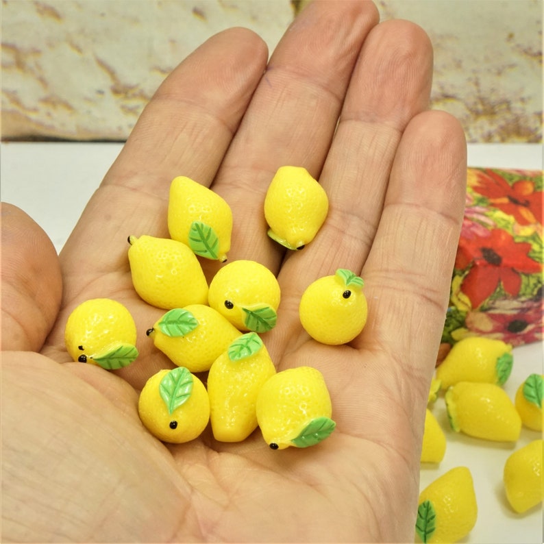 MINI LEMONS FRUITS For Craft Dollhouse Miniature Food Resin Etsy