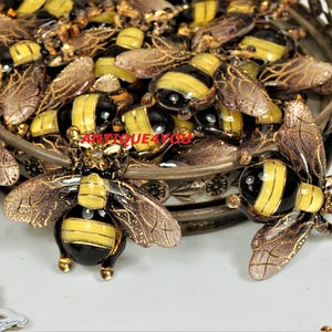Resin Bumble Bee Charms, Flat Back Cabochons, DIY Craft Supplies