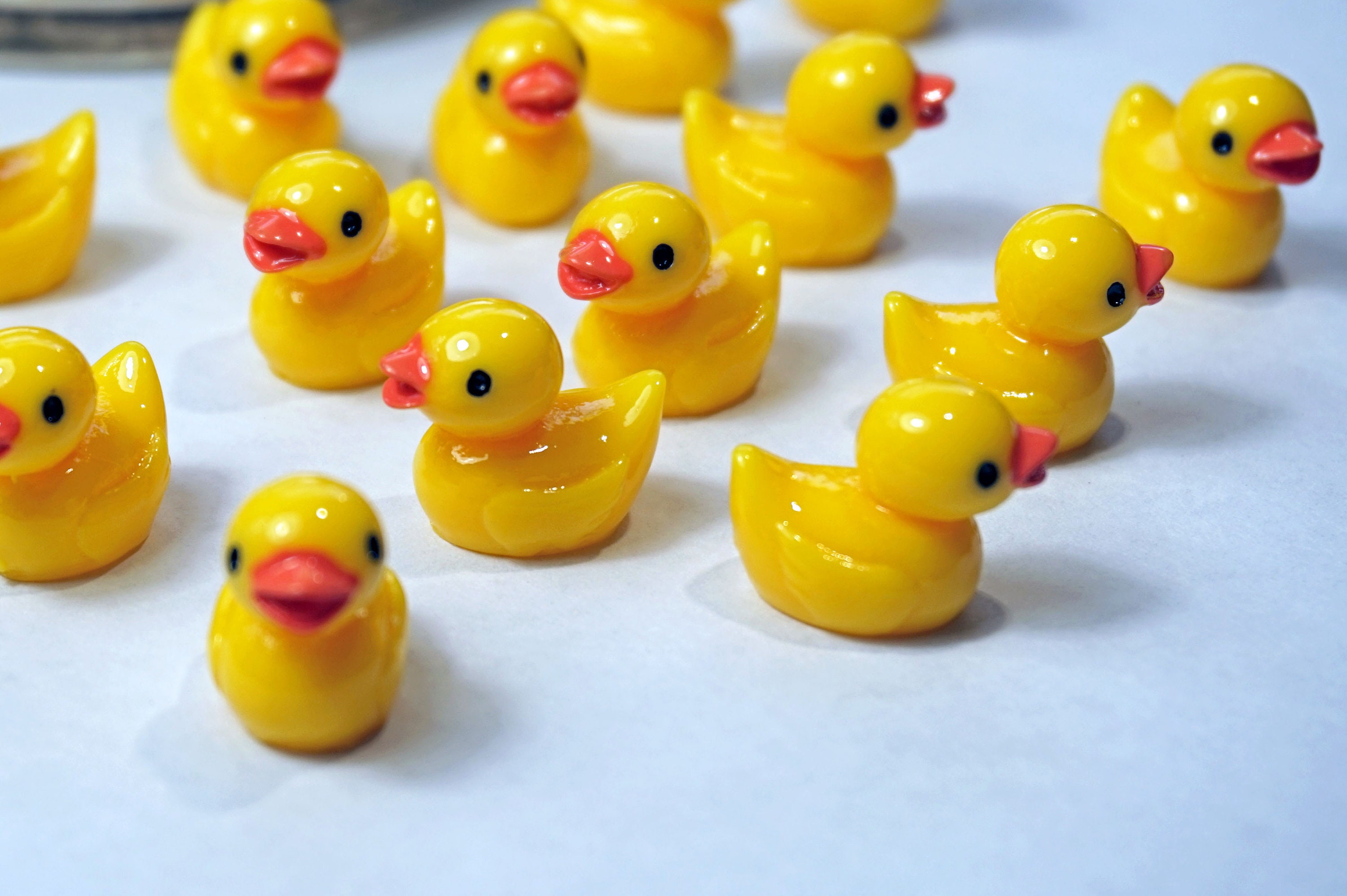 KAWAII MINI DUCKS, Yellow Ducklings Figurines, Small Gift Idea for Kids,  Ready to Gift in Box 