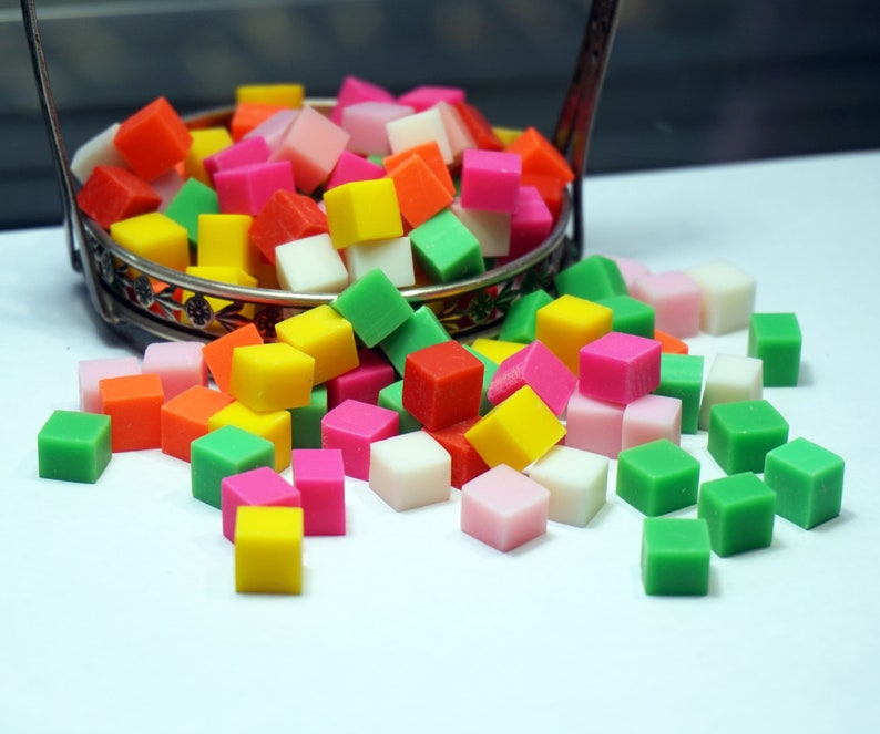 COLORFUL Mini CUBES for Craft DIY Resin Sugar Cubes Small Etsy
