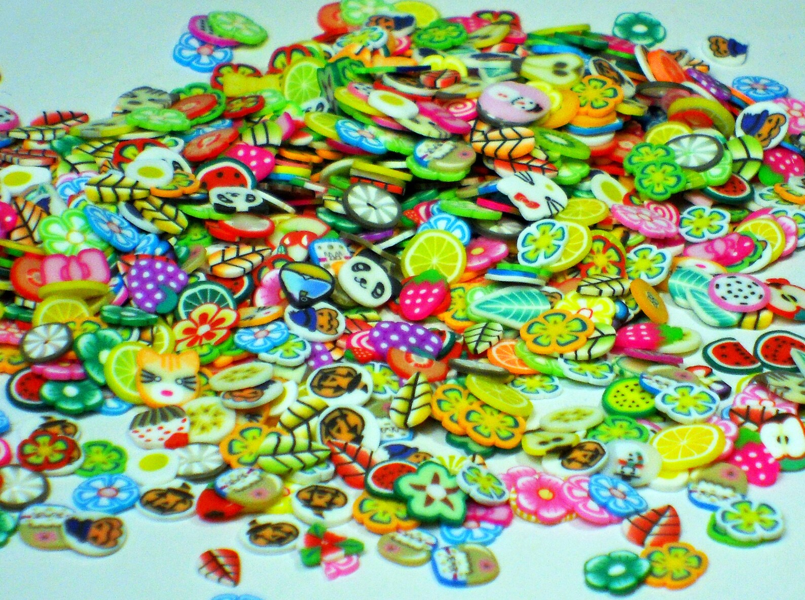 MIXED FIMO SLICES for Craft Polymer Clay Fruits Slime Fimo - Etsy