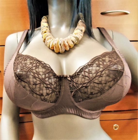 BIG BUST UNDERWIRE Chocolate Bra, Wide Straps Soft Cup Bra With