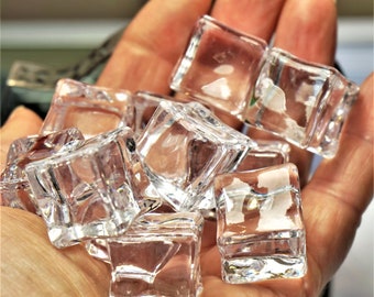 HUGE ICE CUBES for Craft, 30 Mm Transparent Clear Big Ice Cubes