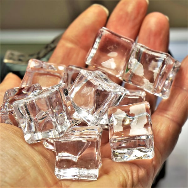 HUGE CLEAR CUBES, 30 mm Ice Cubes, Photography Props, Small Gift For Kids