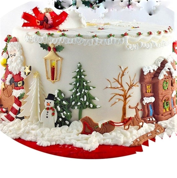 Christmas Cake Silicone Mold Diy 6 Cavity Santa Claus - Temu