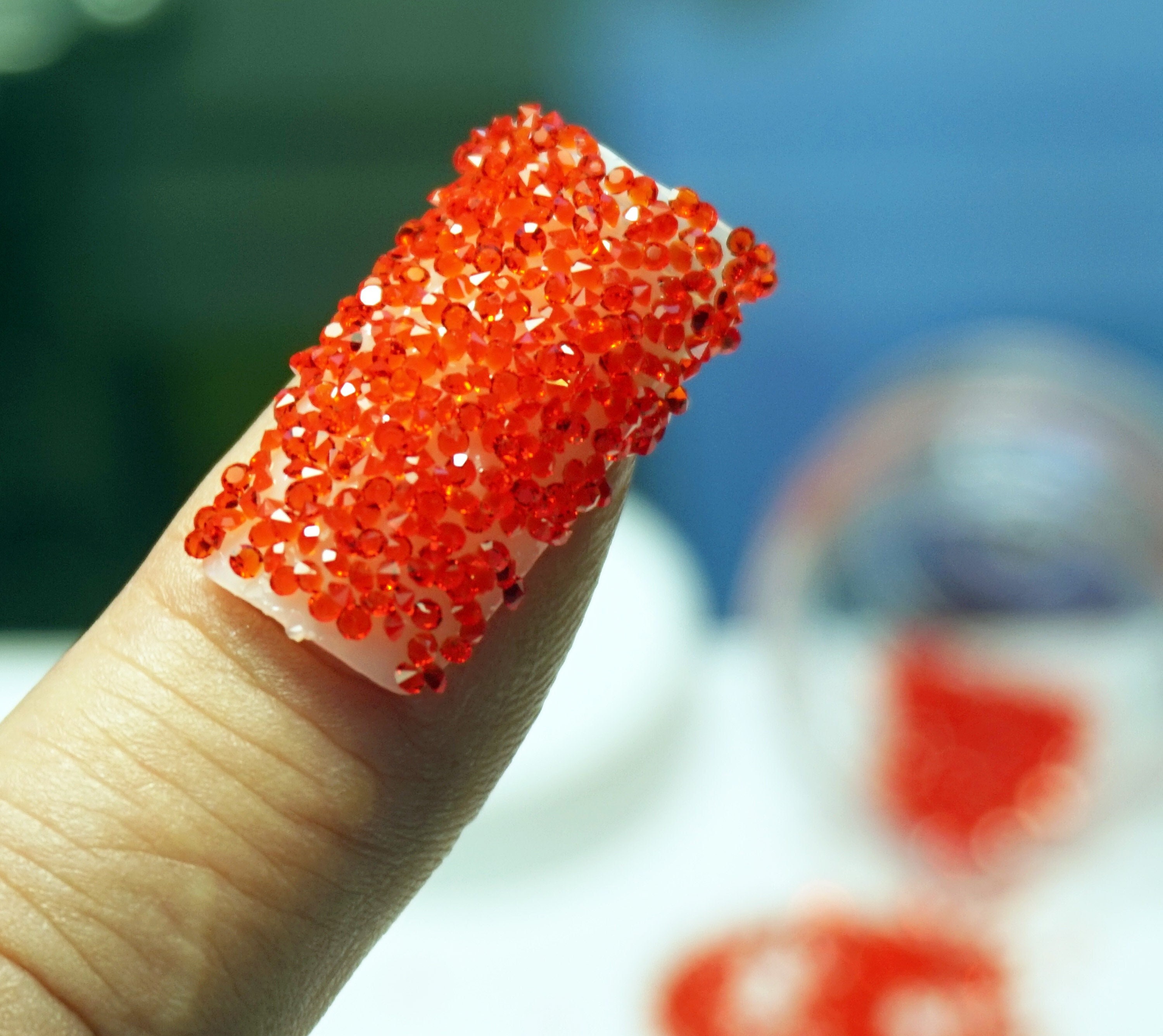 RED CRYSTALS for NAILS Red Premium Crystals Red Nail Charms - Etsy