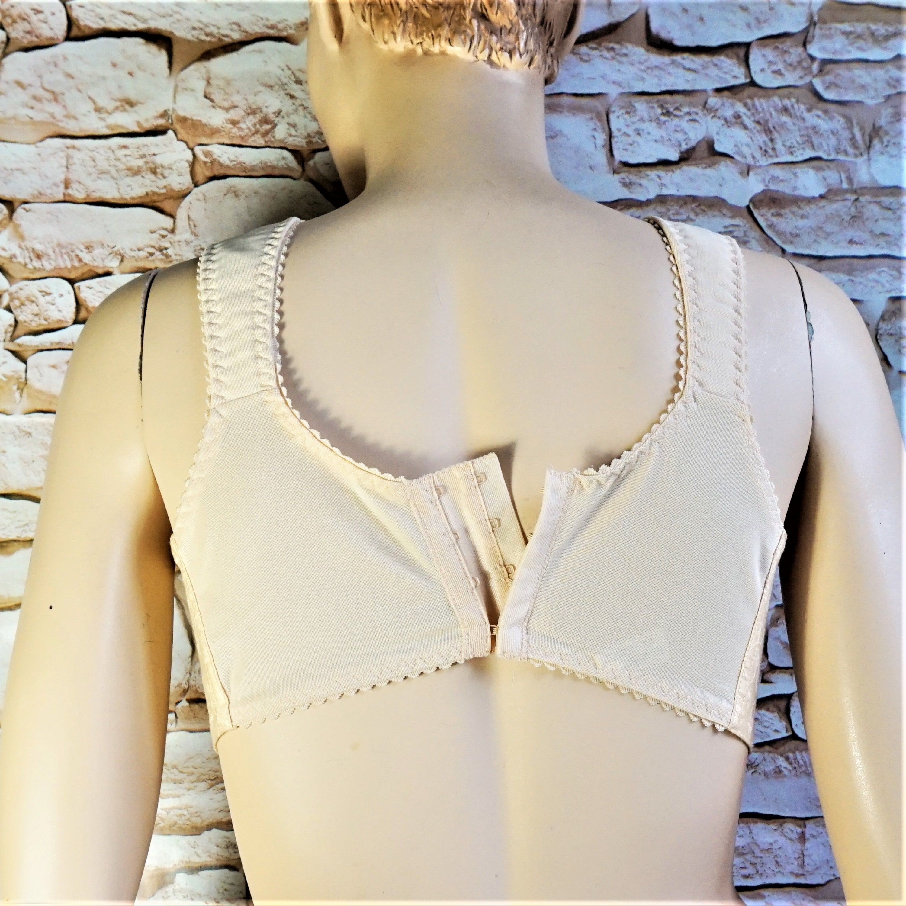 PURE COTTON Retro Bra With Wide Straps 36, Custom Made in