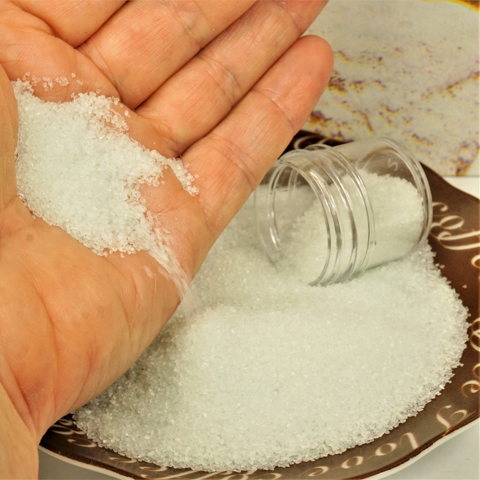 FAKE GRANULATED SUGAR For Craft Plastic Glass Sugar | Etsy