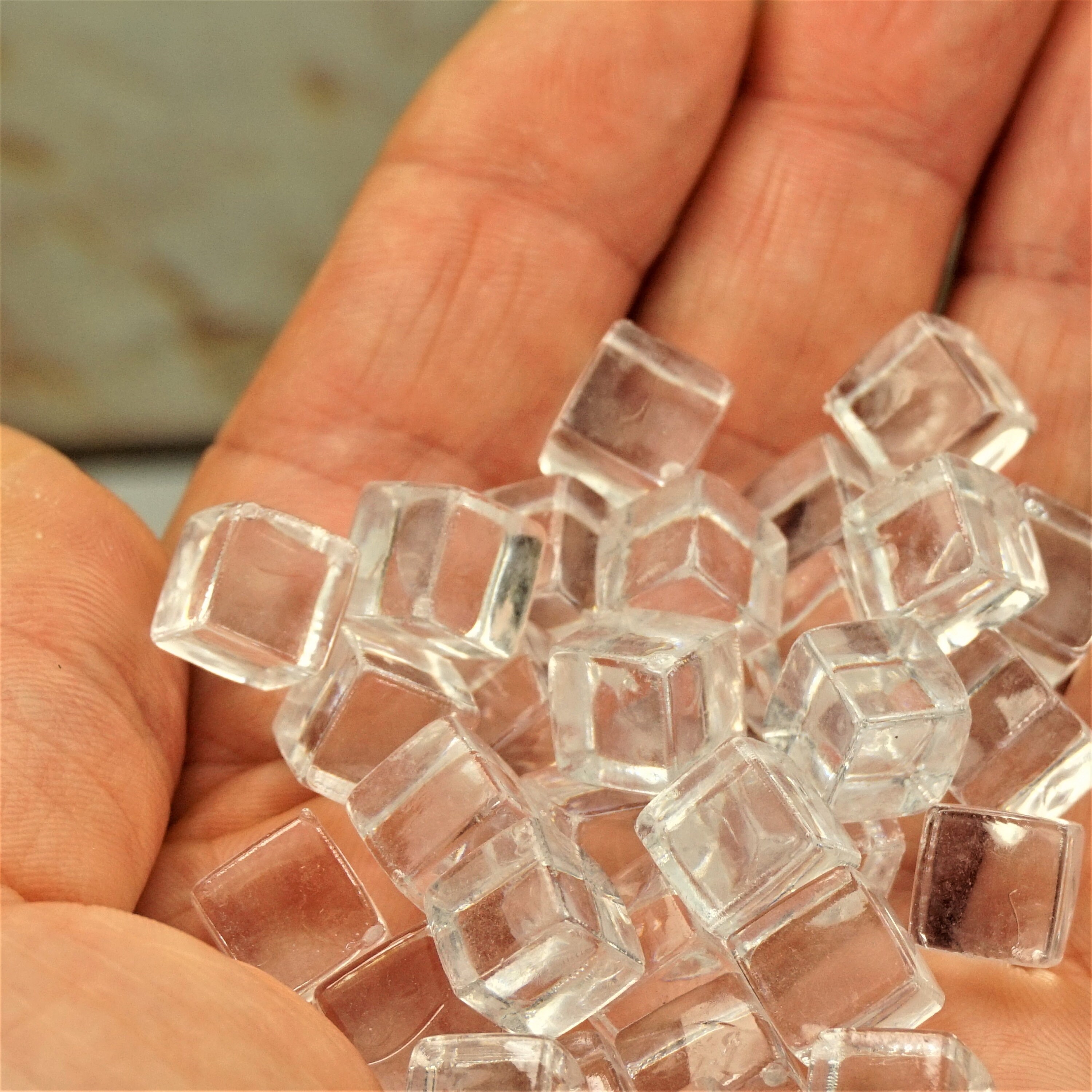 Glass CLEAR Small ICE CUBES Cabochons Crystal Clear Etsy