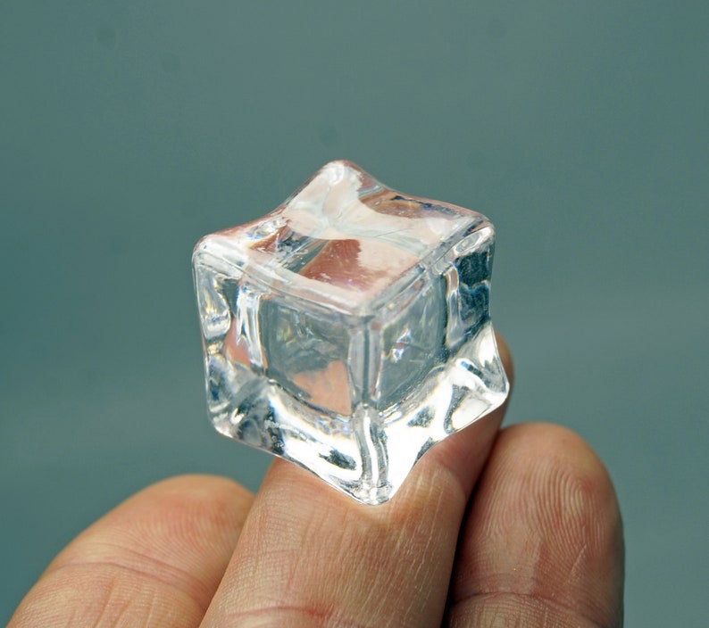 CRYSTAL Clear ICE CUBES For Slime Acrylic Ice Cubes For Party Etsy