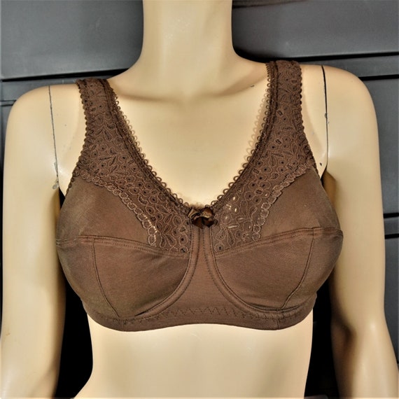 Super BIG BUST BRA, Super Holder Bra, Cotton Lined, New Old Stock, Brown  Chocolate Bra, European Lingerie 