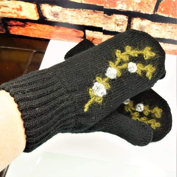 MERINO WOOL KNITTED Mittens, Unique Gift For Her - image 9