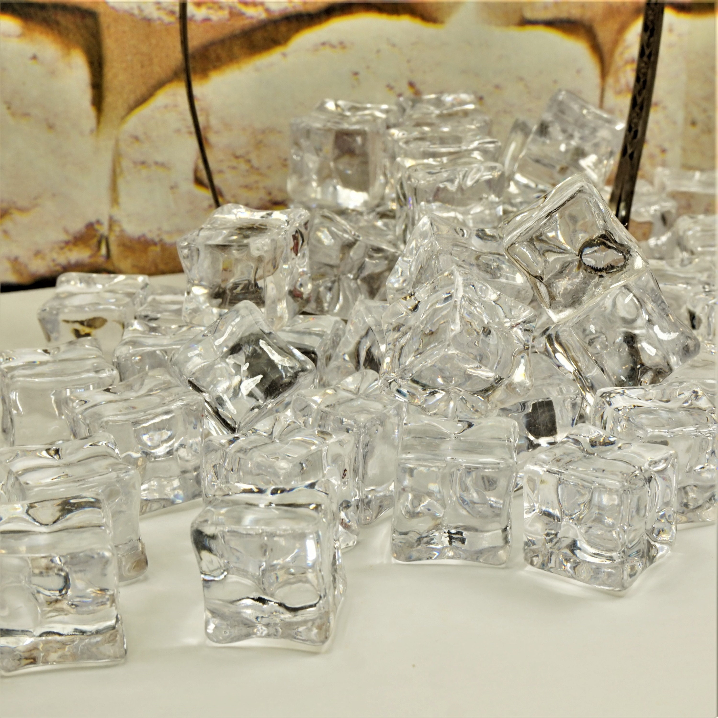 Resin CLEAR ICE CUBES Crystal Clear Transparent Ice Cubes for Craft Party  Decor Ice Slime Charms Ice Cube Cabochons Ready to Gift for Kids 