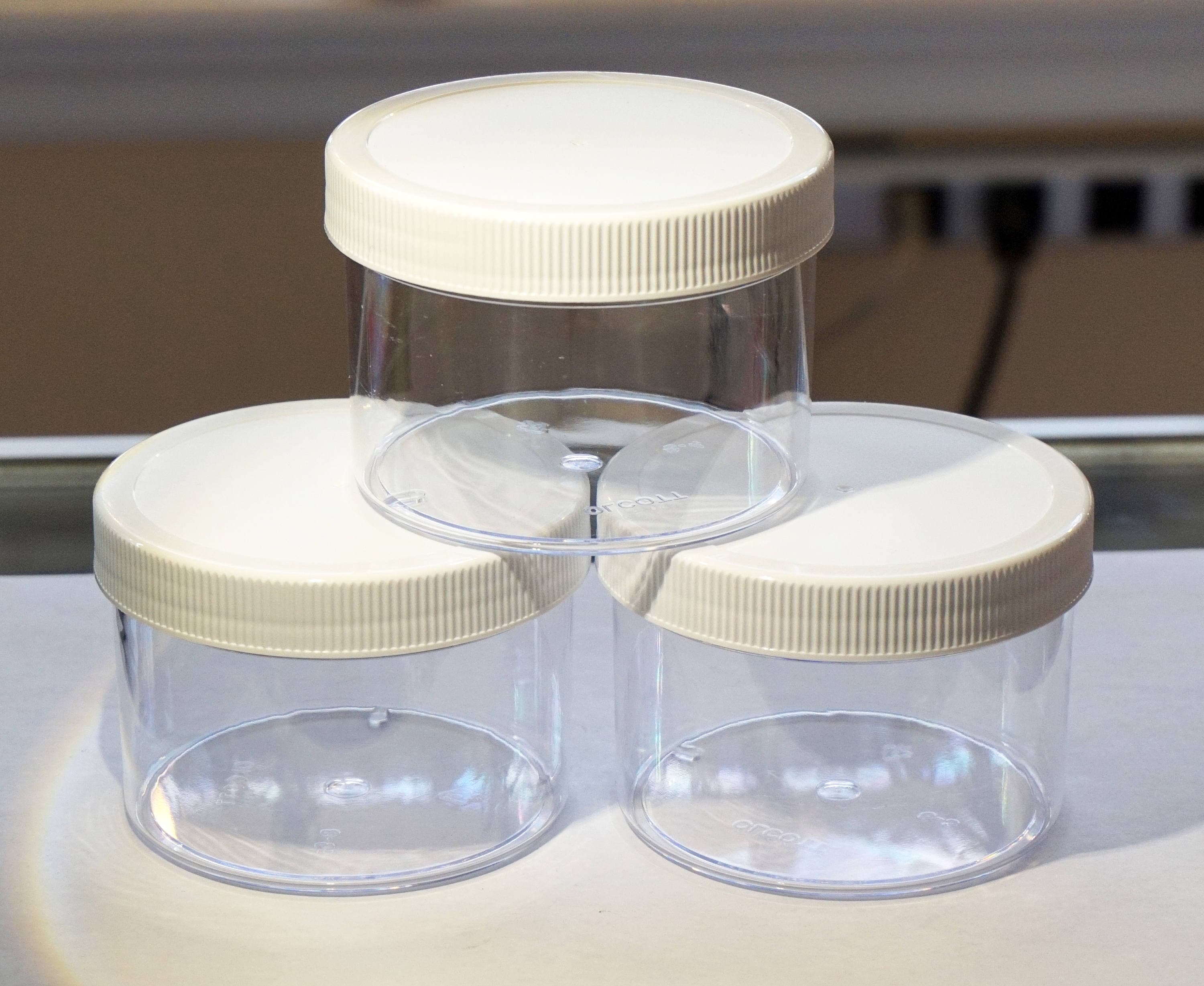 8 Oz Plastic Jars With Twisted Lids Olcott Clear Containers For Slime Storage Liquid Lot Of 1 2 5 Wide Mouth Craft