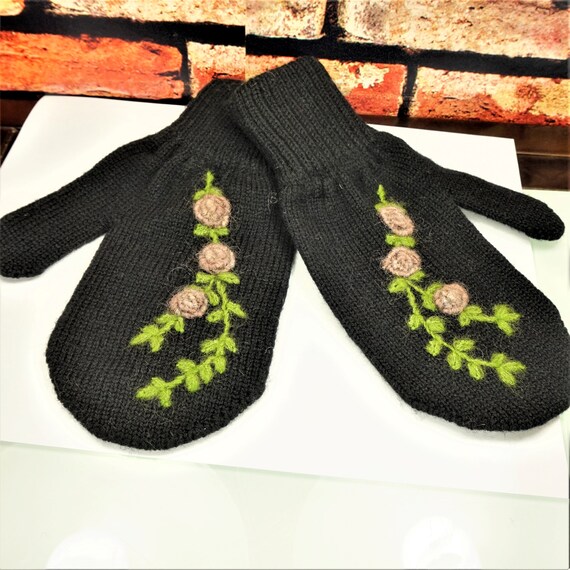 MERINO WOOL KNITTED Mittens, Unique Gift For Her - image 3