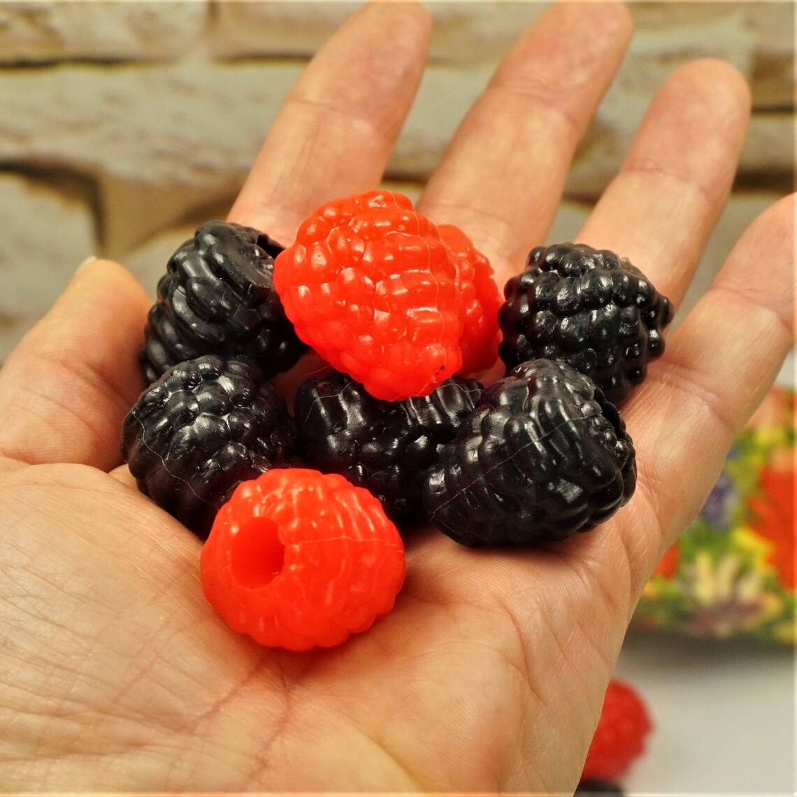 LIFELIKE RASPBERRIES for CRAFT Real Size Fake Berries Kitchen | Etsy