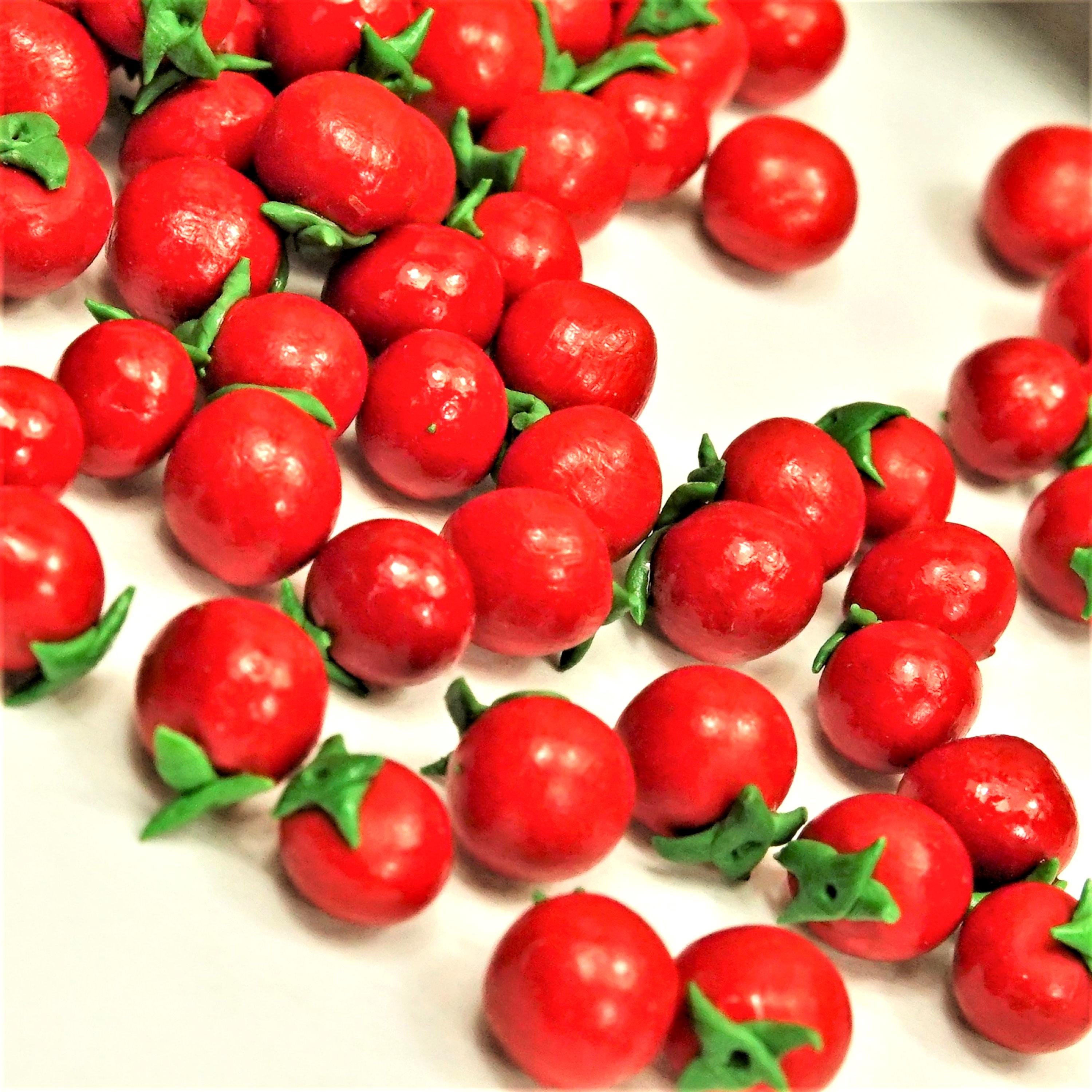 Miniature Red Tomatoes, 1:12 Scale Dollhouse Kitchen Veggies, Resin Food Set